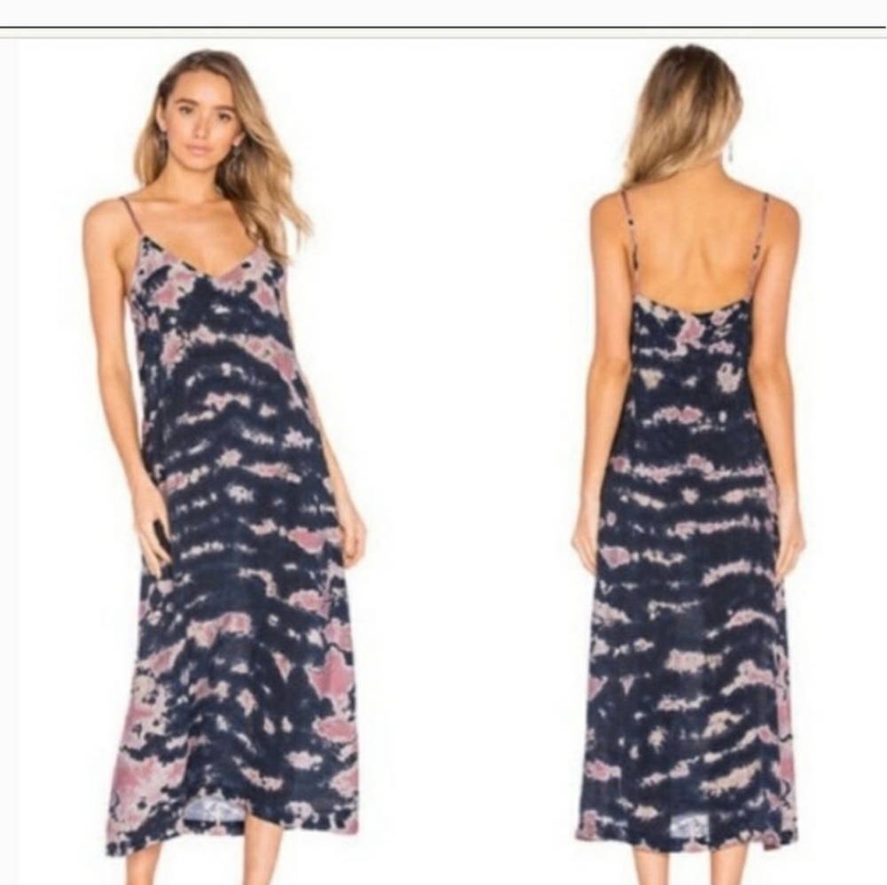 LACAUSA Alma Slip Dress Midi Shrub